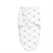 Universal Cotton Baby Blanket with Adjustable Swaddle