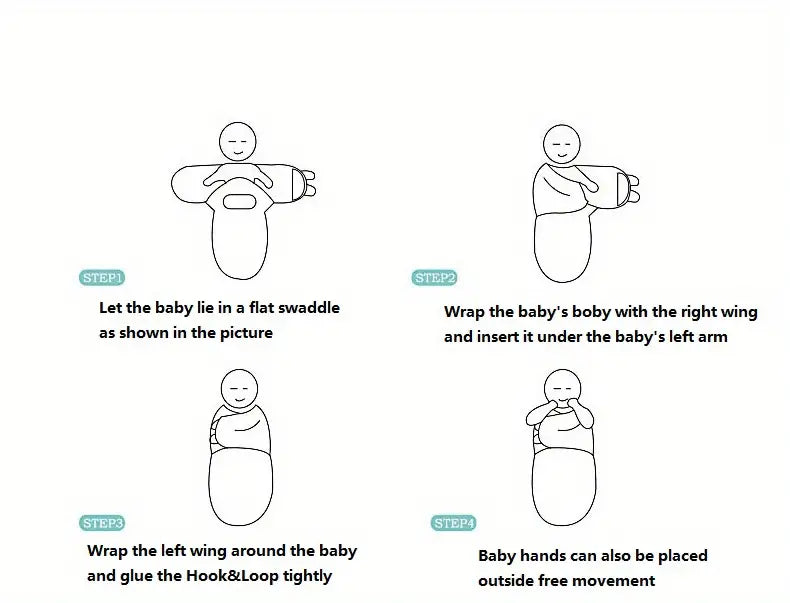 Universal Cotton Baby Blanket with Adjustable Swaddle