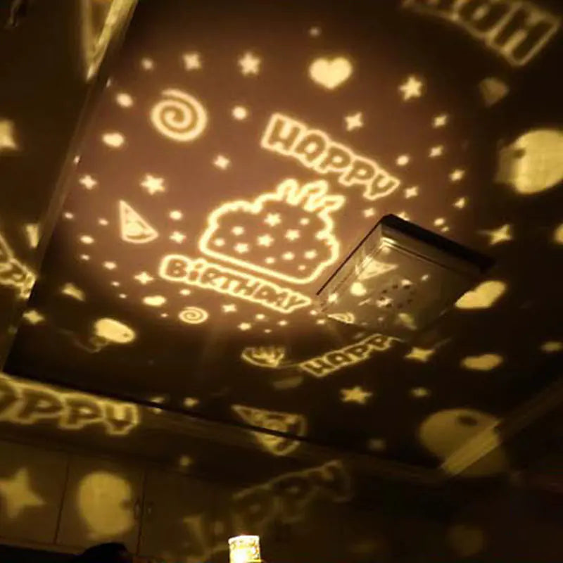 USB Rotating Star Projector Lamp for Romantic Gifts