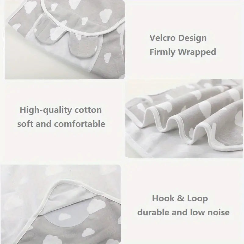 Universal Cotton Baby Blanket with Adjustable Swaddle